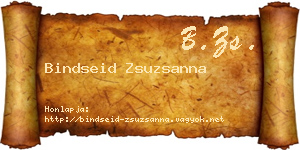 Bindseid Zsuzsanna névjegykártya